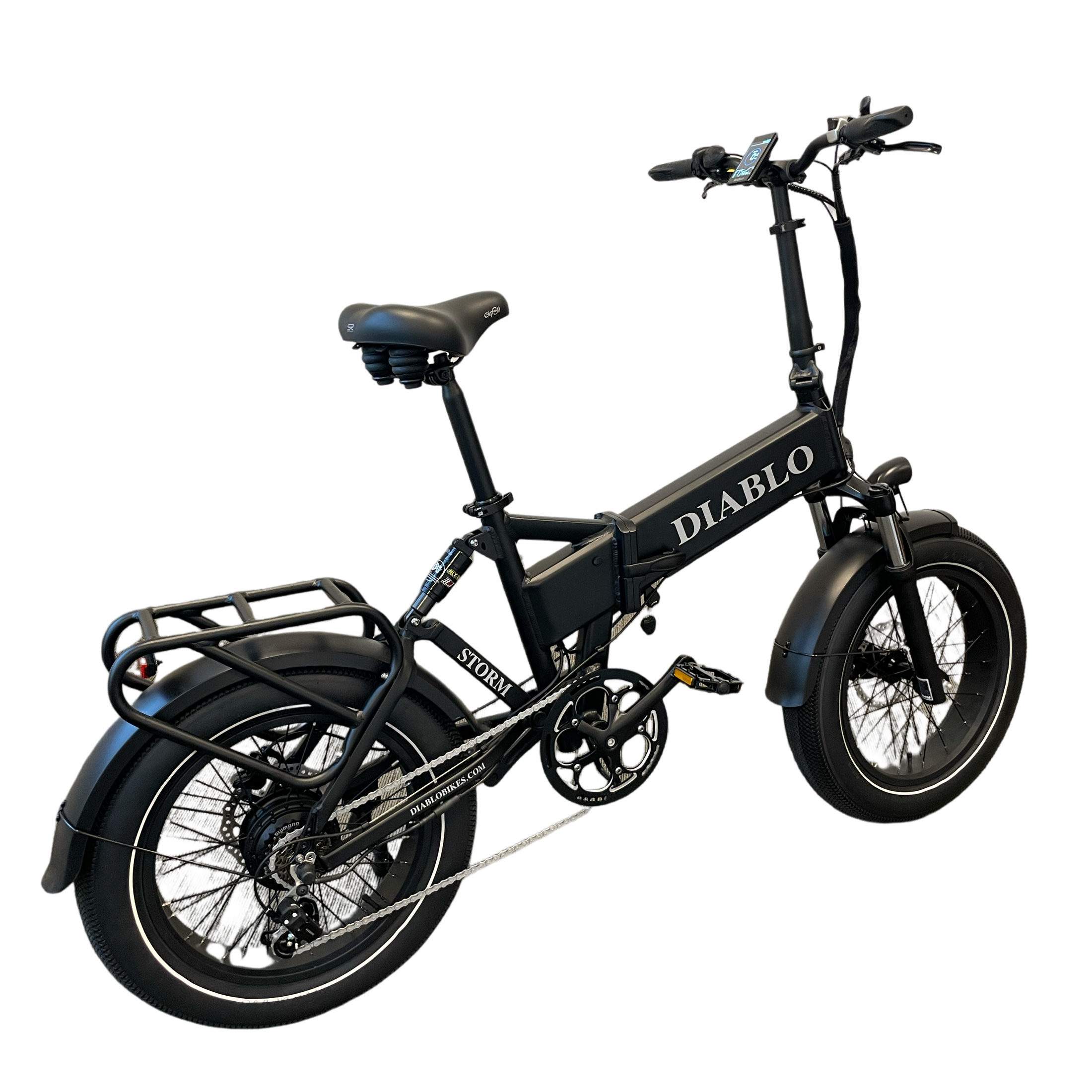 Diablo Storm Fatbike Vouwfiets met Hydraulische remmen - Mat Zwart - AE-trading