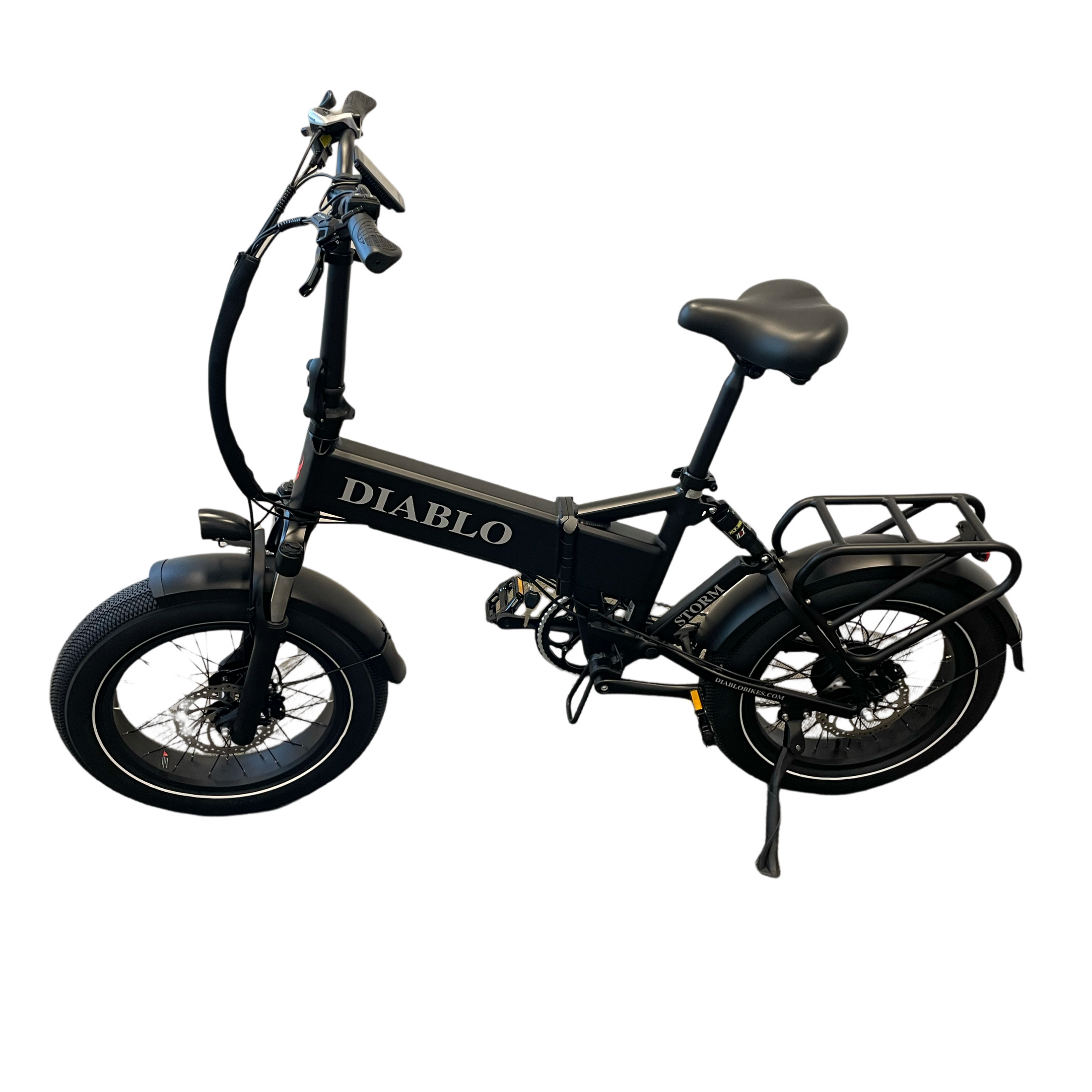 Diablo Storm Fatbike Vouwfiets met Hydraulische remmen - Mat Zwart - AE-trading