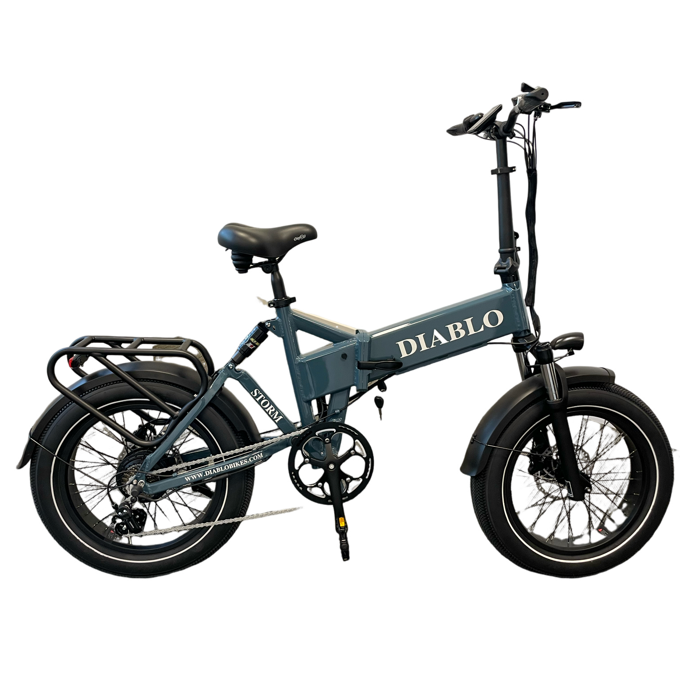 Diablo Storm Fatbike Vouwfiets met Hydraulische remmen - Donker Blauw - AE-trading