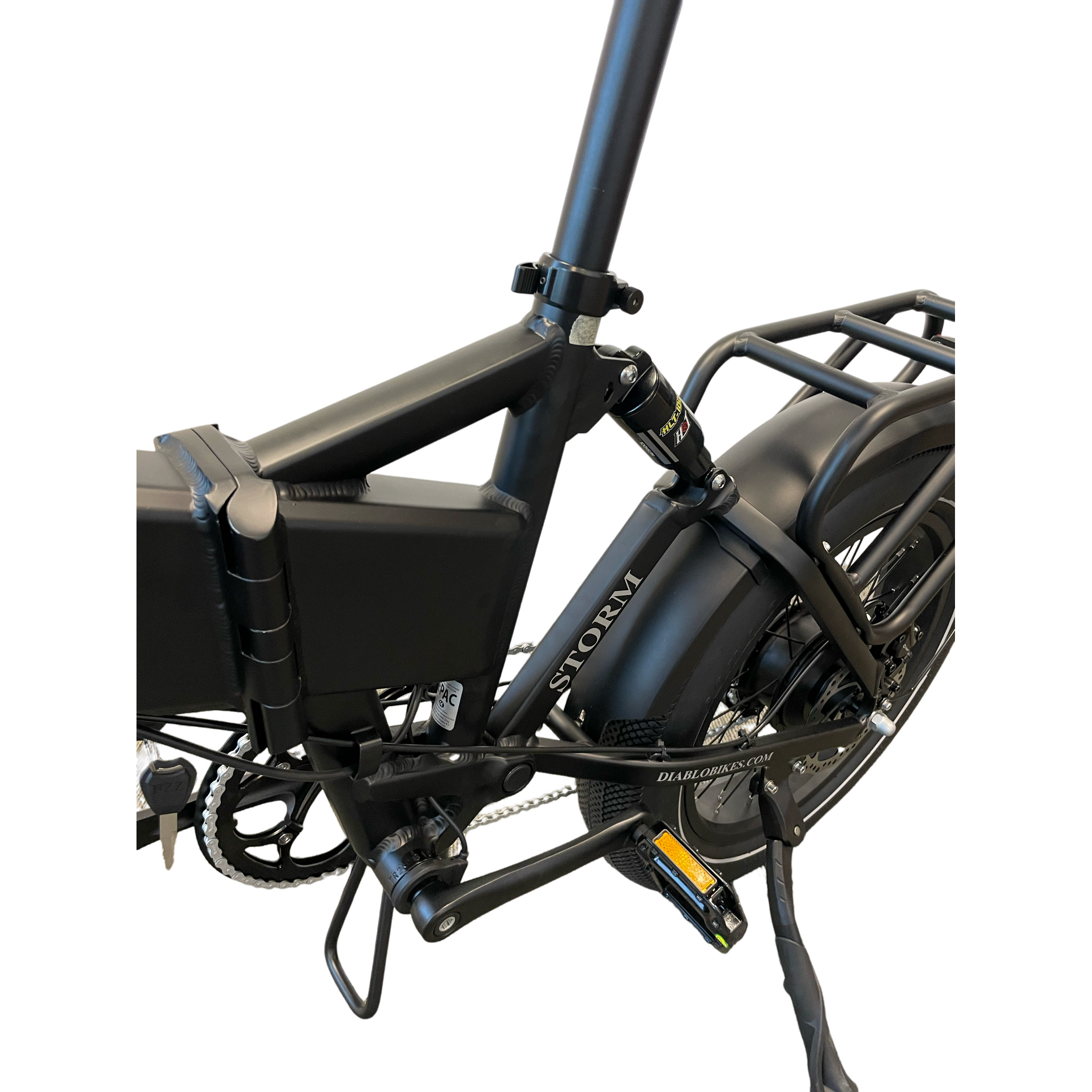 Diablo Storm Fatbike Vouwfiets met Hydraulische remmen - Mat Zwart - AE-trading