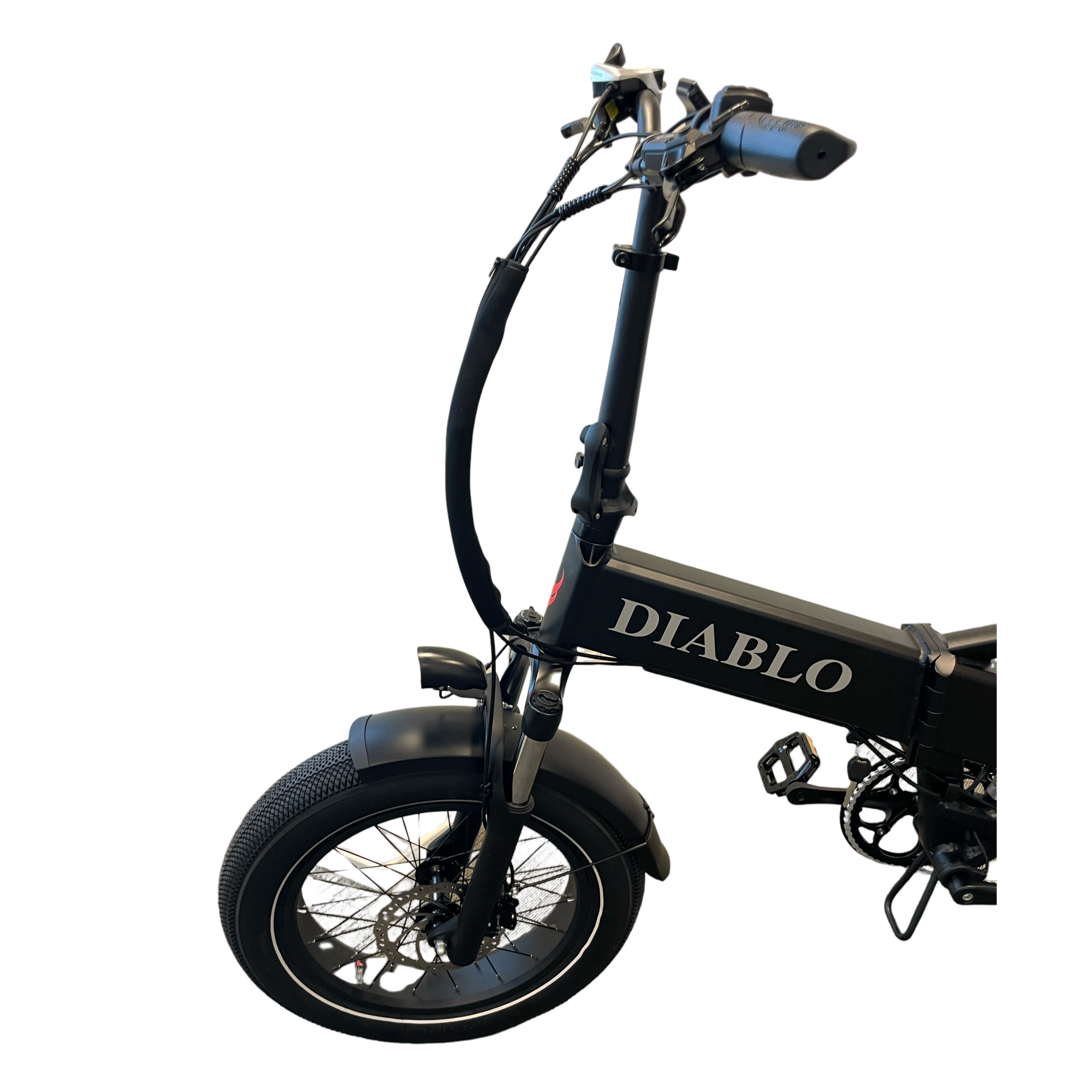Diablo Storm Fatbike Vouwfiets met Hydraulische remmen - Mat Zwart - AE-trading