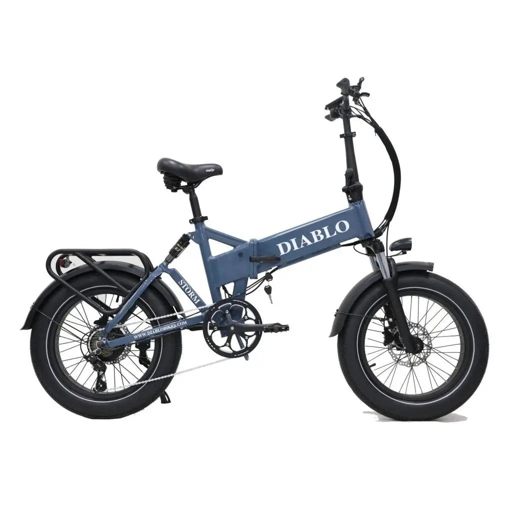 Diablo Storm Fatbike Vouwfiets met Hydraulische remmen - Donker Blauw - AE-trading