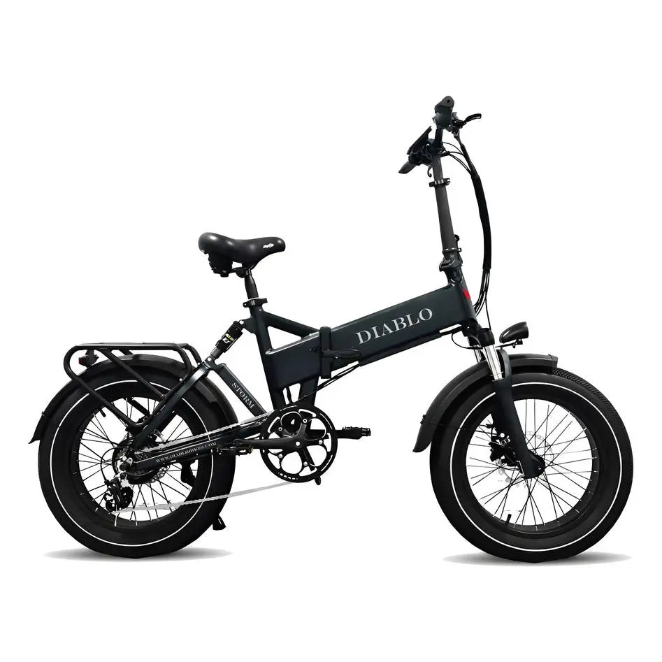 Diablo Storm Fatbike - Elektrische Vouwfiets - Mat Zwart - AE-trading