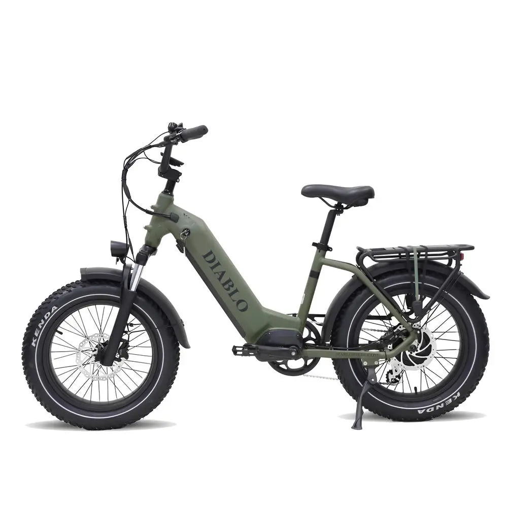 Diablo XR1 Fatbike met Hydraulische Remmen - Mat Groen - AE-trading