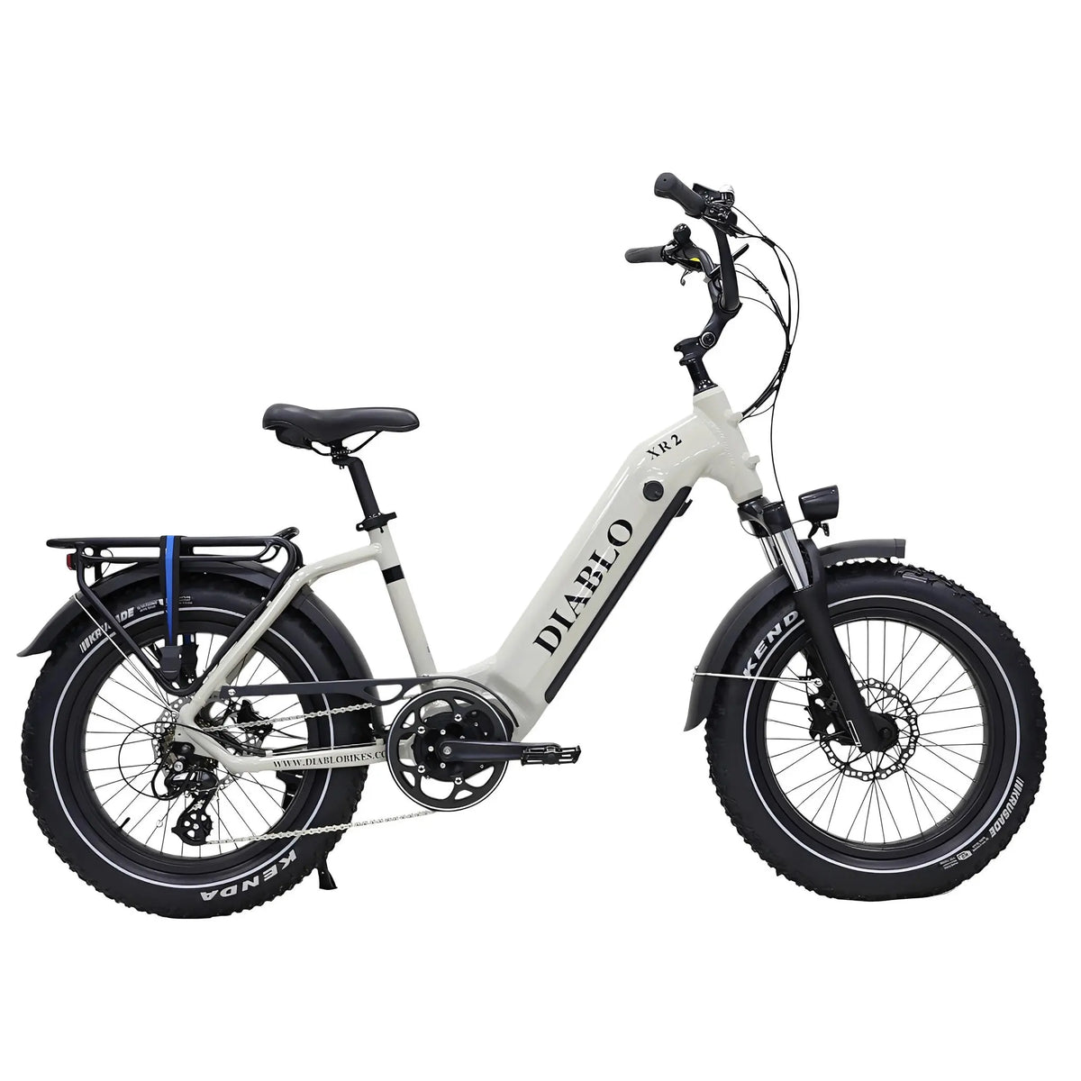 Diablo XR2 - Fatbike - Grijs - 20 inch - 160 kg Draagvermogen - Accu Vermogen 15.6 Ah - Hydraulische Remmen - 250W AKM Middenmotor - Shimano 7 Versnellingen - AE-trading