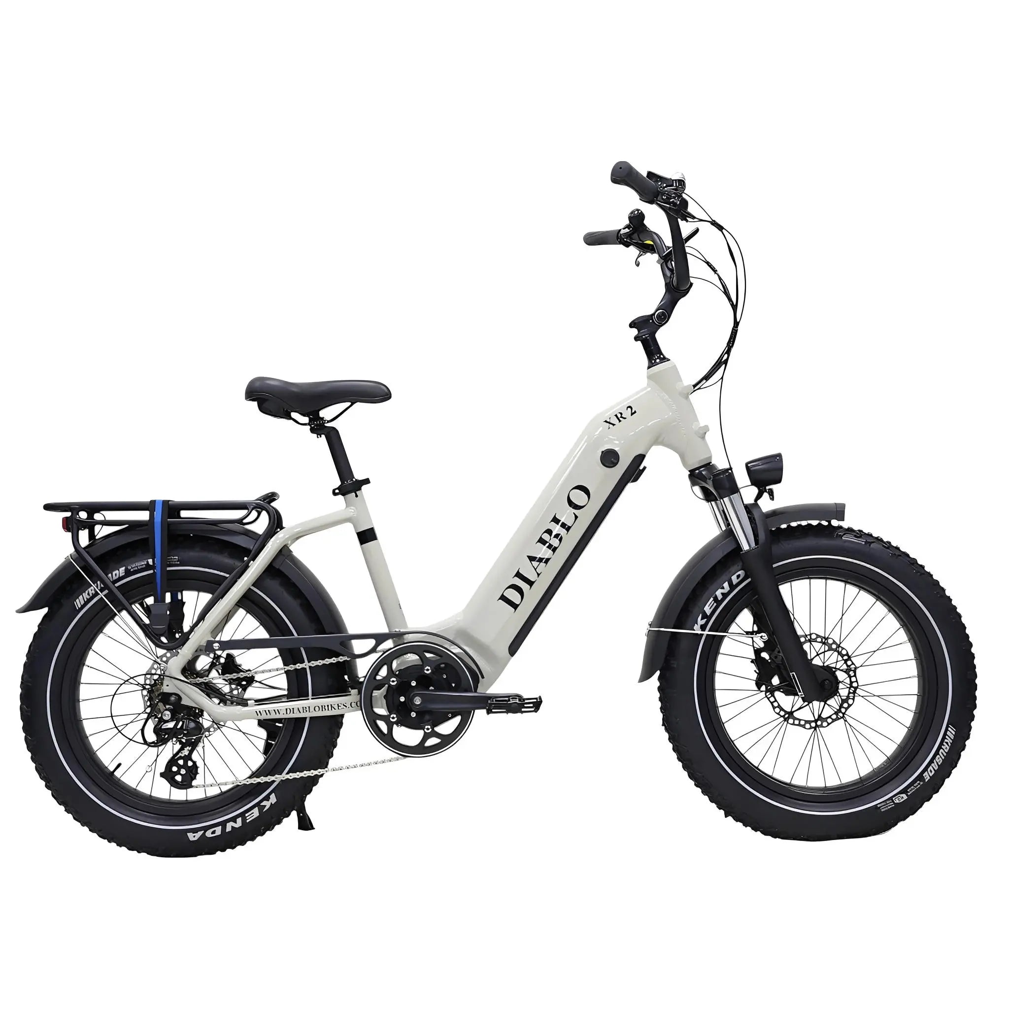 Diablo XR2 - Fatbike - Grijs - 20 inch - 160 kg Draagvermogen - Accu Vermogen 15.6 Ah - Hydraulische Remmen - 250W AKM Middenmotor - Shimano 7 Versnellingen - AE-trading