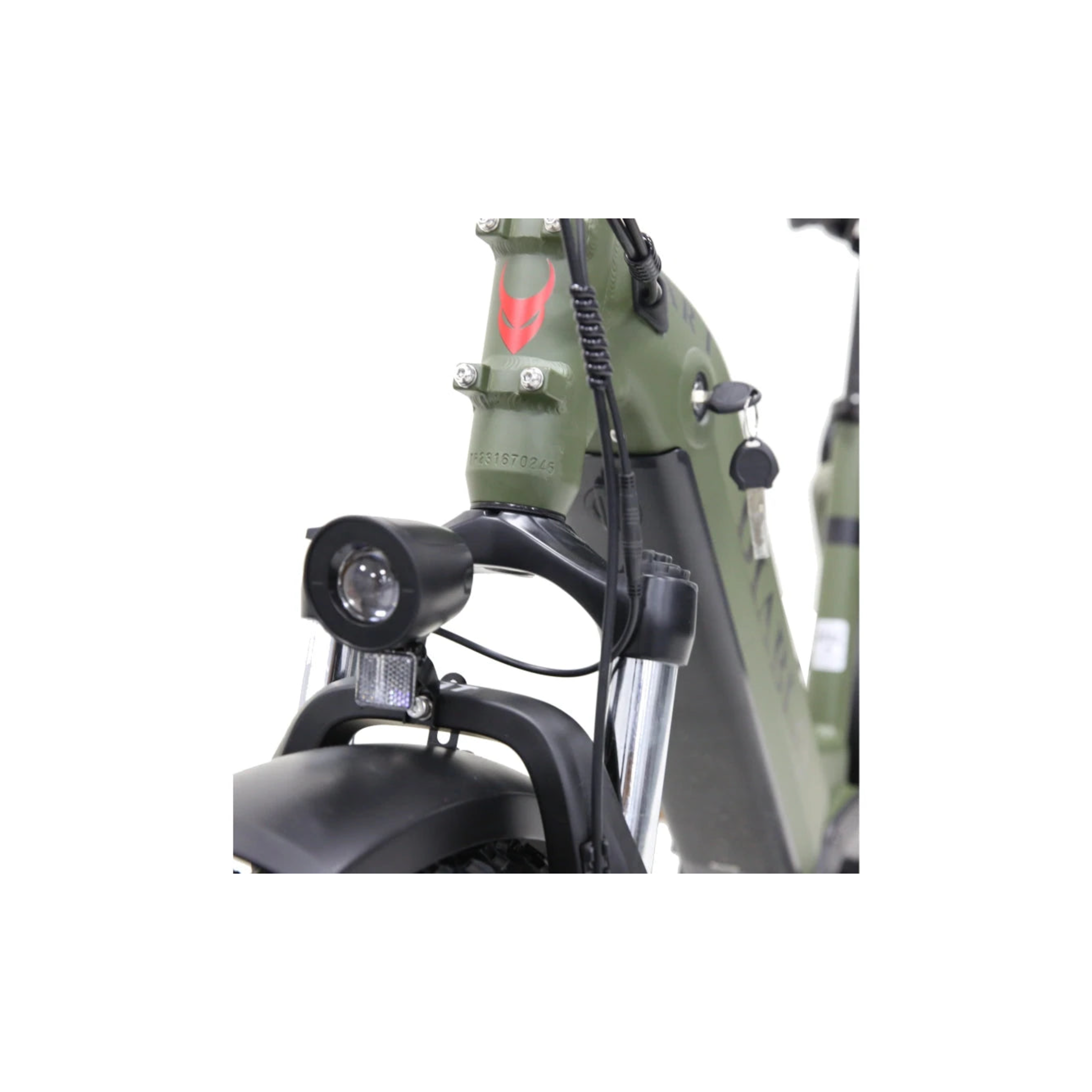 Diablo XR2 - Fatbike - Mat Groen - 20 inch - 160 kg Draagvermogen - Accu Vermogen 15.6 Ah - Hydraulische Remmen - 250W AKM Middenmotor - Shimano 7 Versnellingen