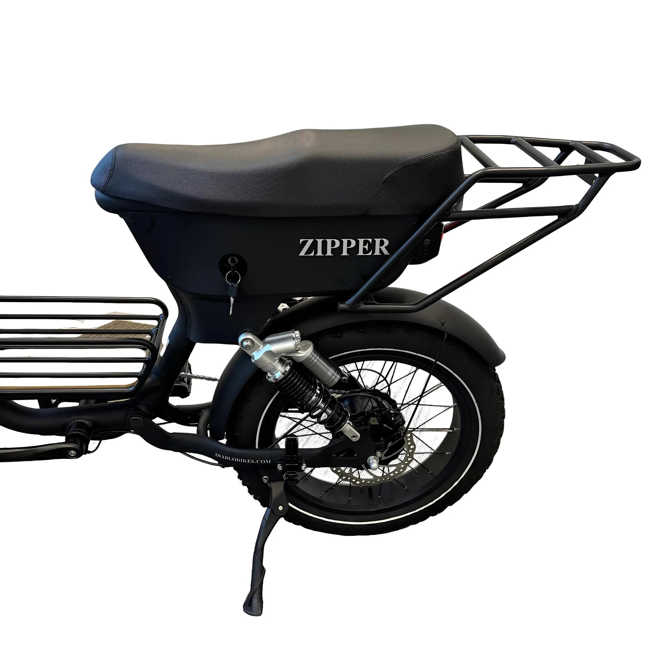 Diablo Zipper Fatbike 7SP Shimano Versnellingen en Achtervering - Mat zwart - AE-trading