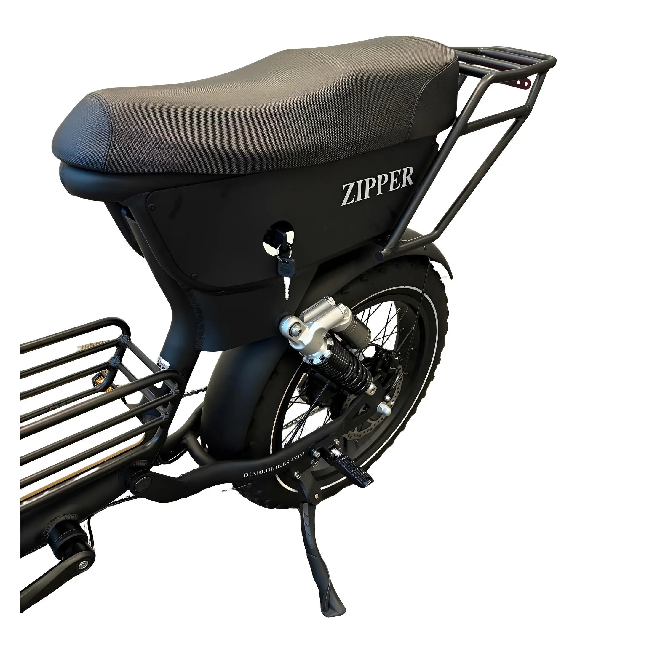 Diablo Zipper Fatbike 7SP Shimano Versnellingen en Achtervering - Mat zwart - AE-trading