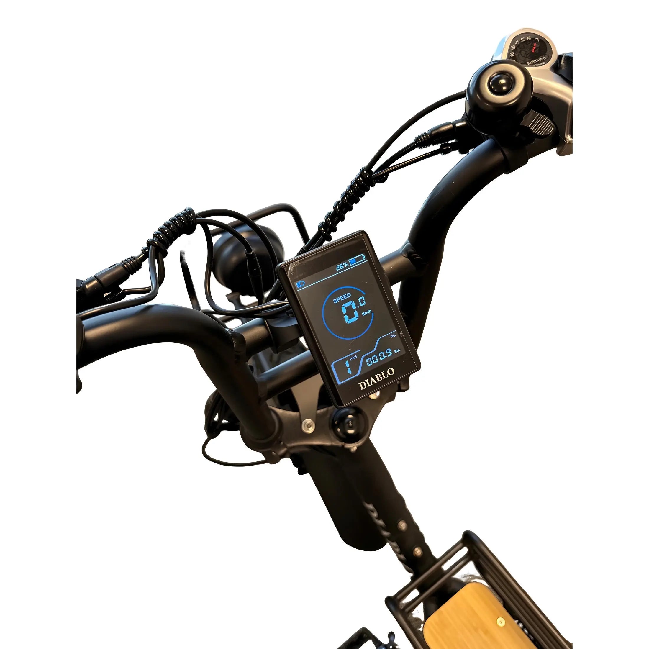 Diablo Zipper Fatbike 7SP Shimano Versnellingen en Achtervering - Mat zwart - AE-trading