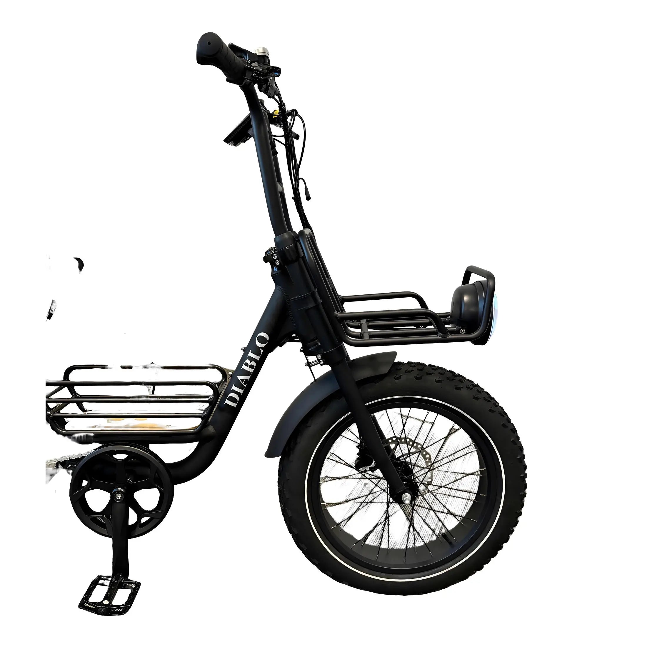 Diablo Zipper Fatbike 7SP Shimano Versnellingen en Achtervering - Mat zwart - AE-trading