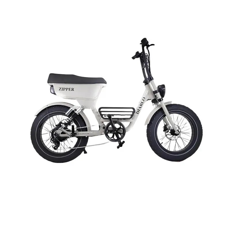 Diablo Zipper Fatbike 7SP Shimano versnellingen met achtervering - Fashion Grey - AE-trading