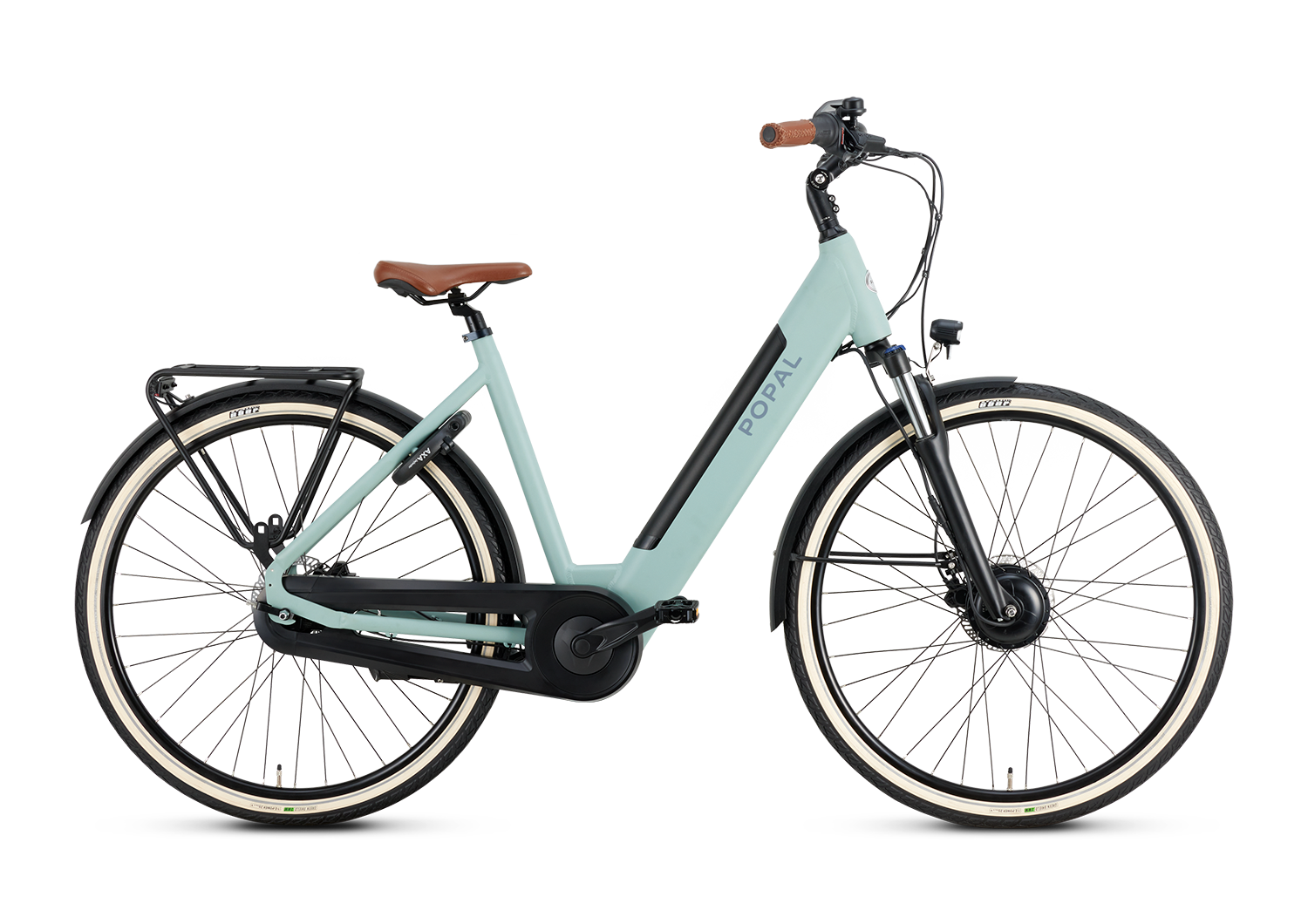 Popal Novel FM M – Elektrische Damesfiets 28 inch – 504Wh Intube Accu – 7 Versnellingen – Hydraulische Schijfremmen – Mineral Green - AE-trading
