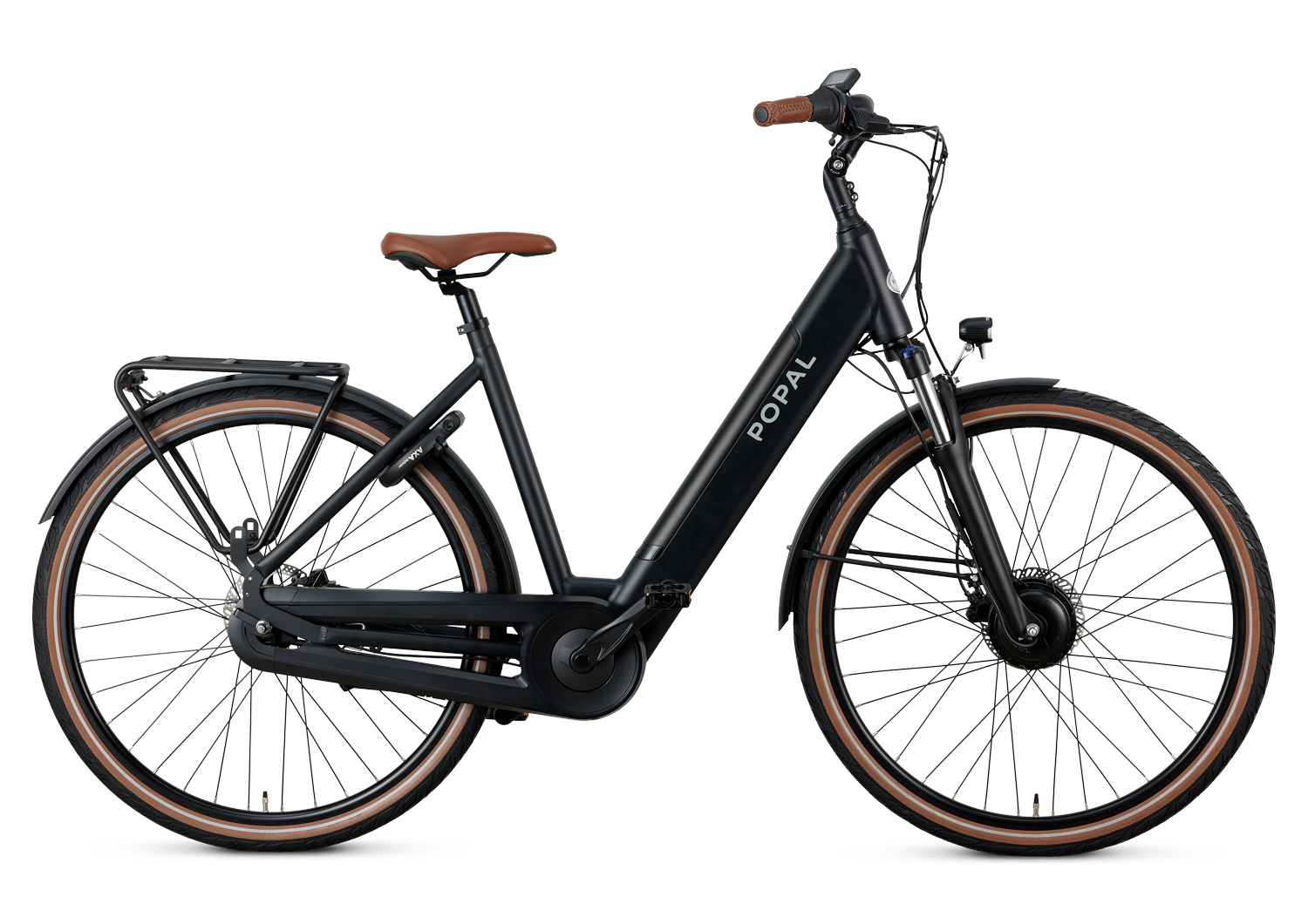 Popal Novel FM M – Elektrische Damesfiets 28 inch – 504Wh Intube Accu – 7 Versnellingen – Hydraulische Schijfremmen – Mat Zwart - AE-trading