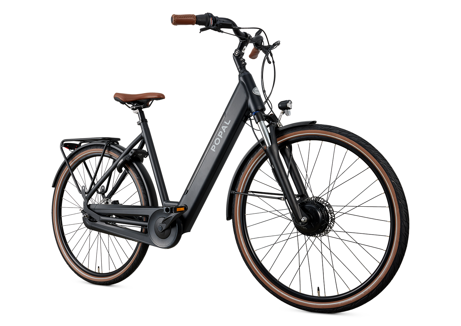 Popal Novel FM L – Elektrische Damesfiets 28 inch – 504Wh Intube Accu – 7 Versnellingen – Hydraulische Schijfremmen – Mat Zwart - AE-trading