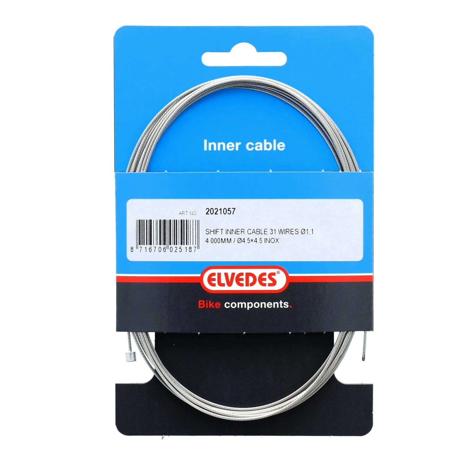 Elvedes schakel binnenkabel rvs Slick 31dr nippel 4.5x4.5 - AE-trading