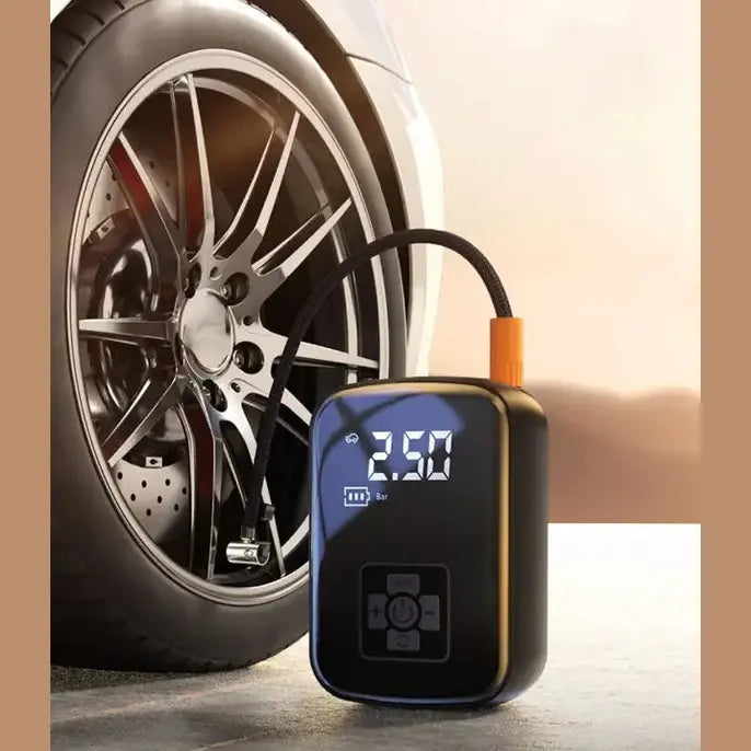 Elektrische bandenpomp - Anroc - 4 opzetstukken- 6400 MAH - AE-trading