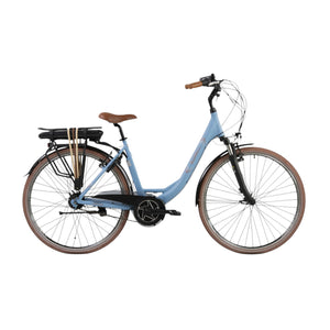 Eluxo E-Voltage City N8 - Elektrische Fiets - Pastelblauw - 28 inch - Accu 468Wh - 250W Bewo Middenmotor - Shimano Revoshifter 8 Versnellingen - V-Brake Remmen - AE-trading