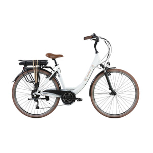 Eluxo E-Voltage D9 - Elektrische Fiets - Mat Wit - 28 inch - Accu 468Wh - 250W Bewo Middenmotor - Shimano Altus 9 Versnellingen - V-Brake Remmen