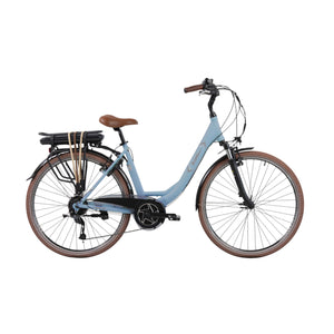 Eluxo E-Voltage D9 - Elektrische Fiets - Pastelblauw - 28 inch - Accu 468Wh - 250W Bewo Middenmotor - Shimano Altus 9 Versnellingen - V-Brake Remmen