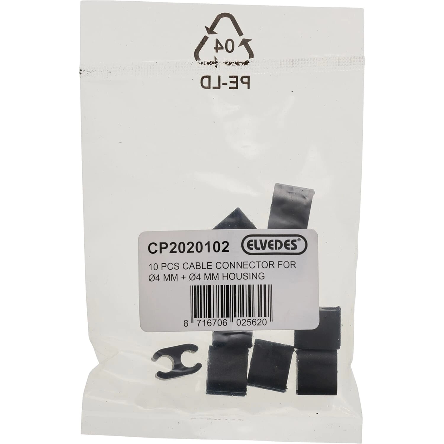 Elvedes kabelclip Duo 4,1 - 4,1mm zak (10) - AE-trading