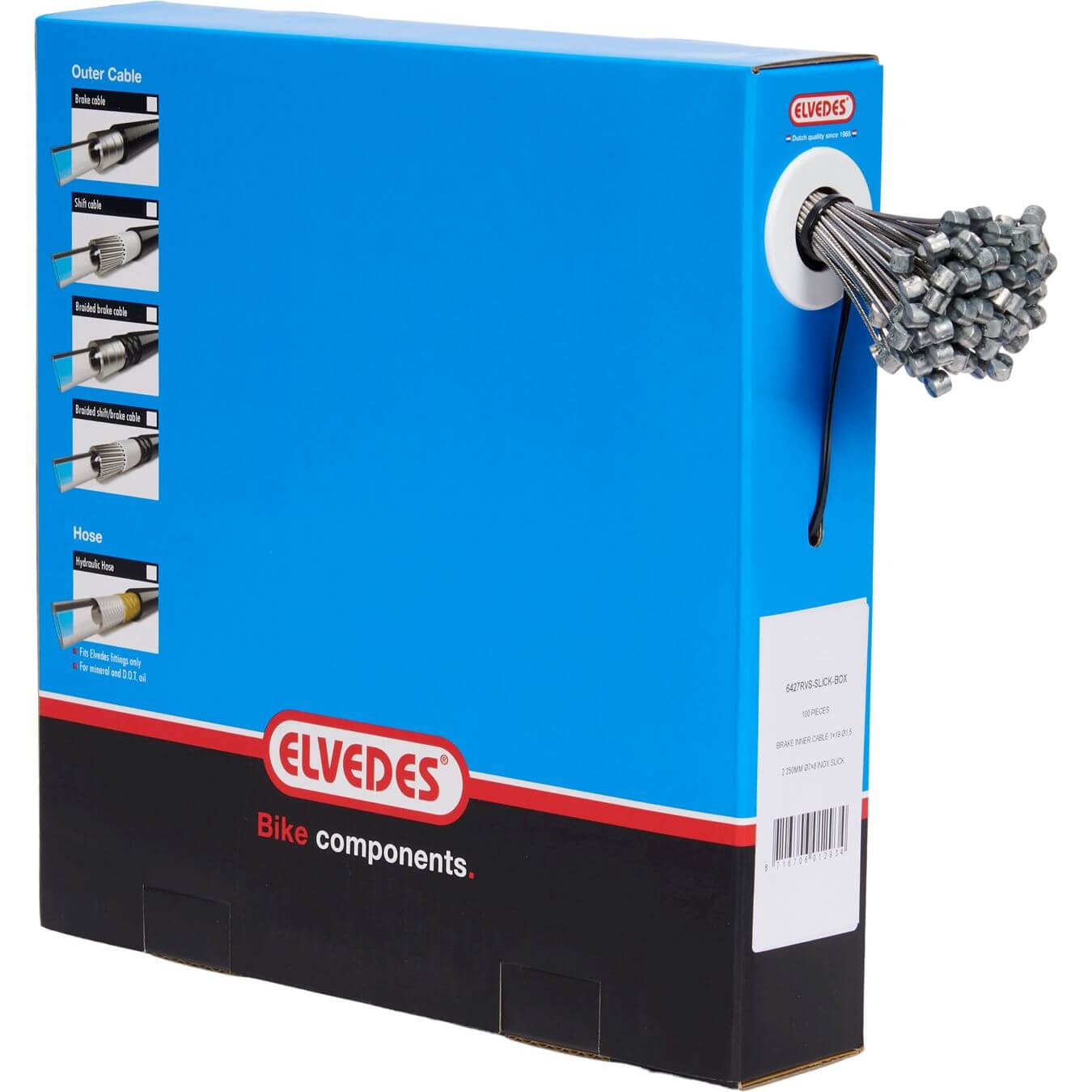 Elvedes rem binnenkabel rvs Slick nippel 7x6 doos(100) - AE-trading