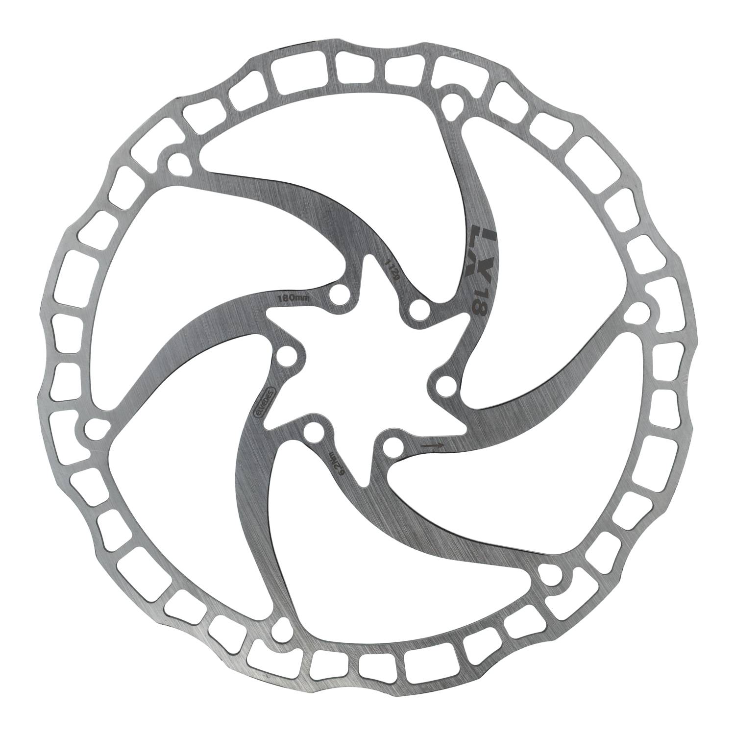 Elvedes remschijf LX18 One Piece 180mm zilver - AE-trading