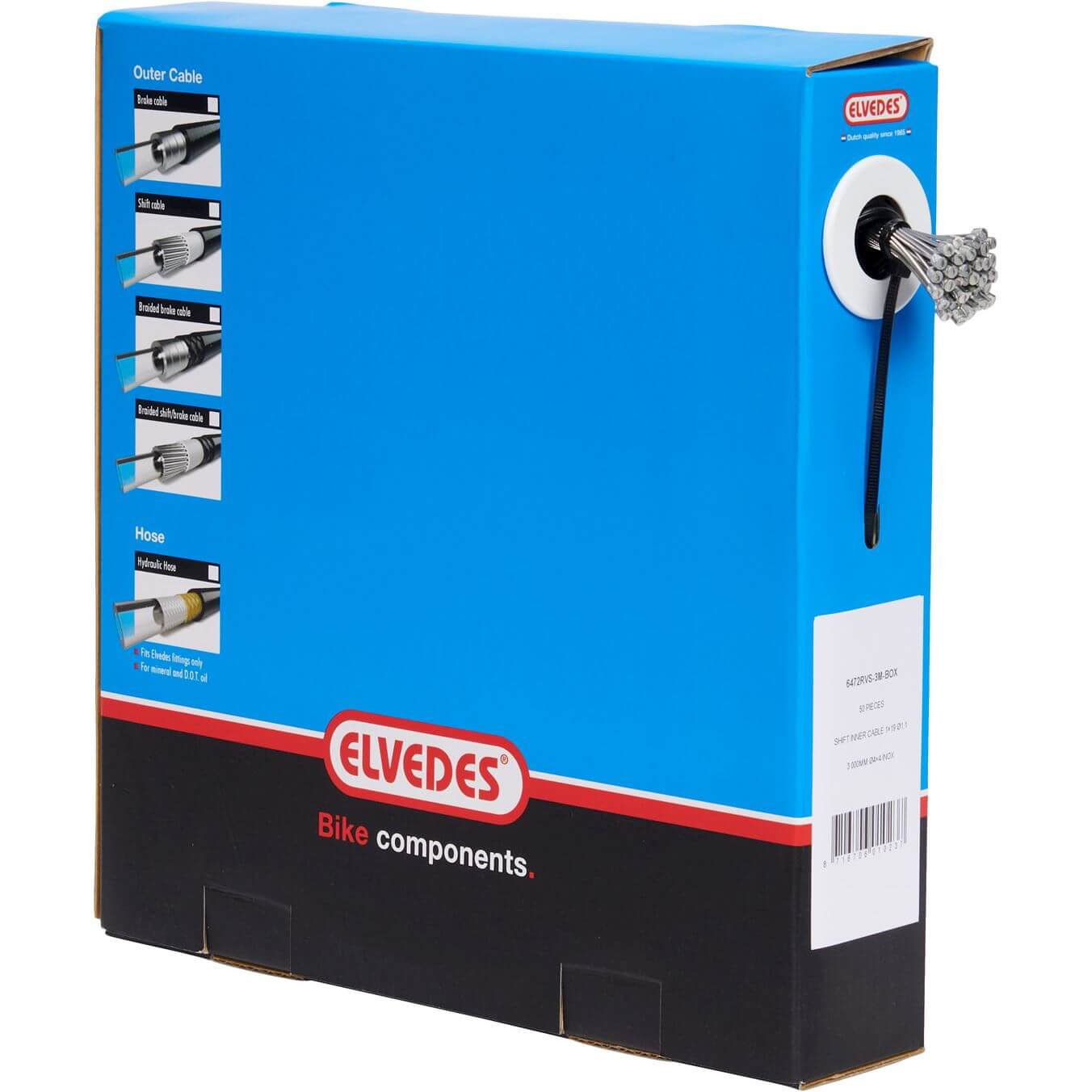 Elvedes schakel binnenkabel rvs 3m nippel 4x4 doos (50) - AE-trading