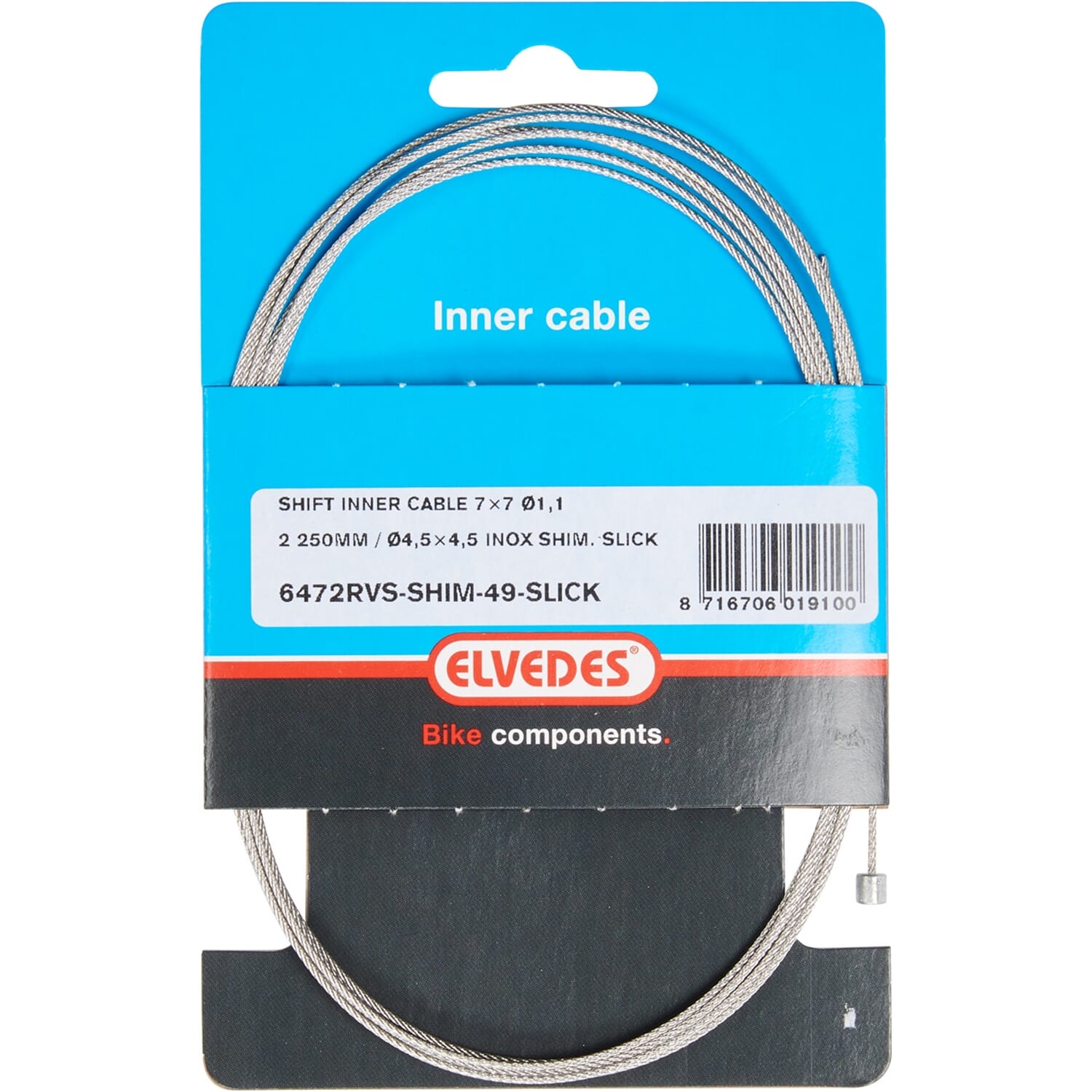 Elvedes schakel binnenkabel rvs 49 draads nippel 4.5x4.5 - AE-trading