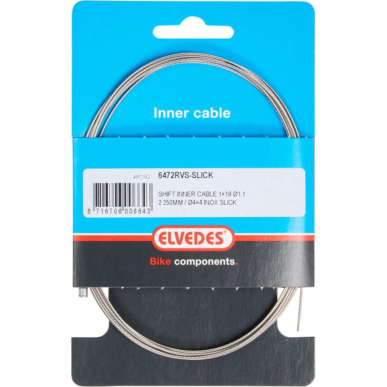 Elvedes schakel binnenkabel rvs Slick nippel 4x4 - AE-trading