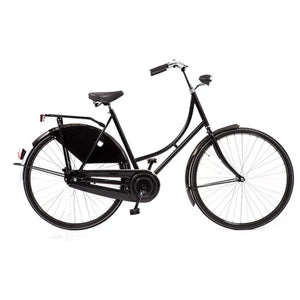 Avalon Oma D57cm. Kleur: zwart. Uitvoering: remnaaf. Met oa: zwarte alu 635 velgen, linnen jasbeschermers, spaak 13 , Hesling kettingkast, Thun trapas, Humpert stuur , MADE IN HOLLAND. - AE-trading