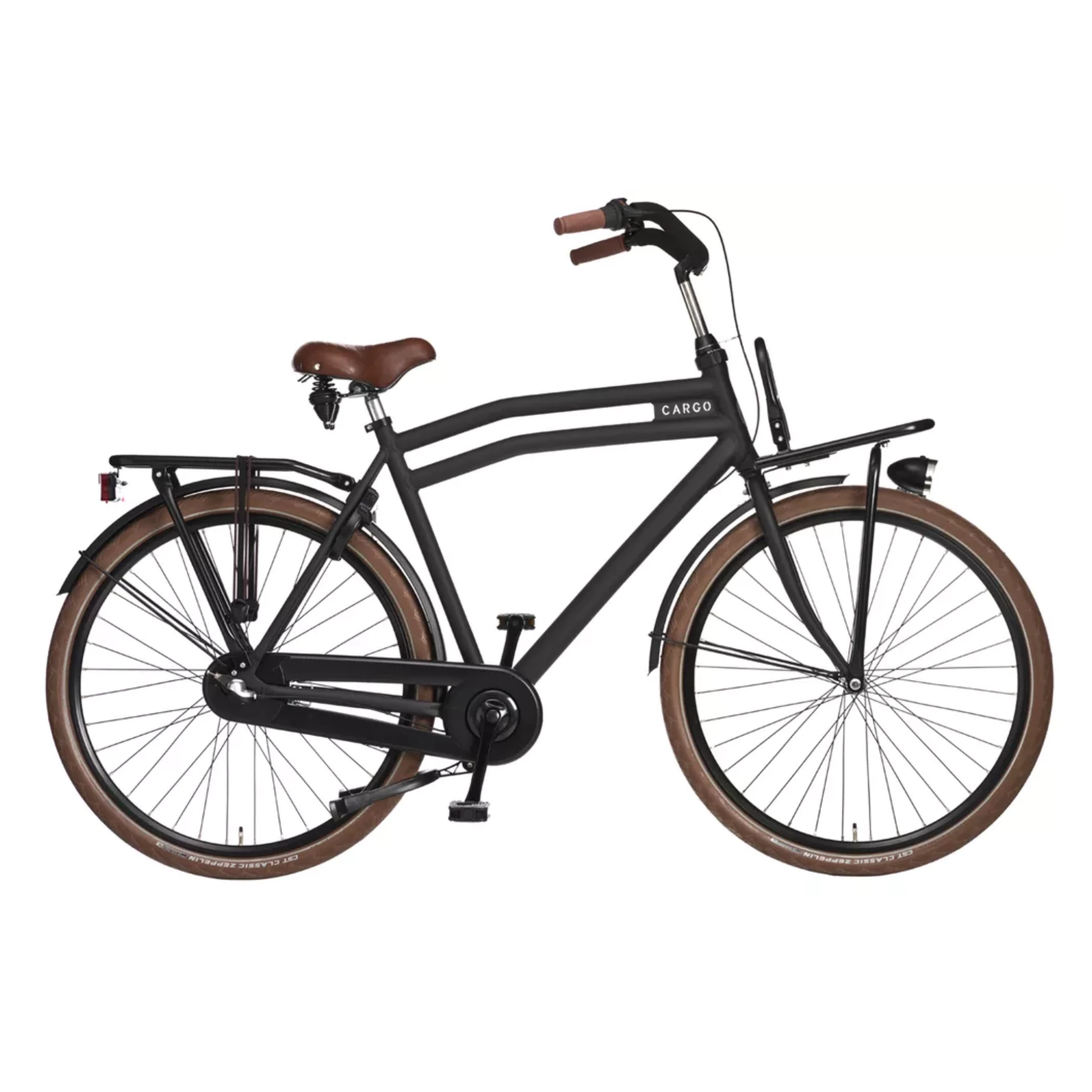 Avalon Cargo H59cm. Kleur: Mat zwart. Uitvoering: Shimano R3/remnaaf. Met oa: Aluminium frame, Stuurslot, dubbele standaard, Rodi G13 velgen, Zwarte G13 spaken, CST Zeppelin 2.0 banden, Hesling kettingkast, THUN trapas en crankstel, Axa ART slot. Made... - AE-trading