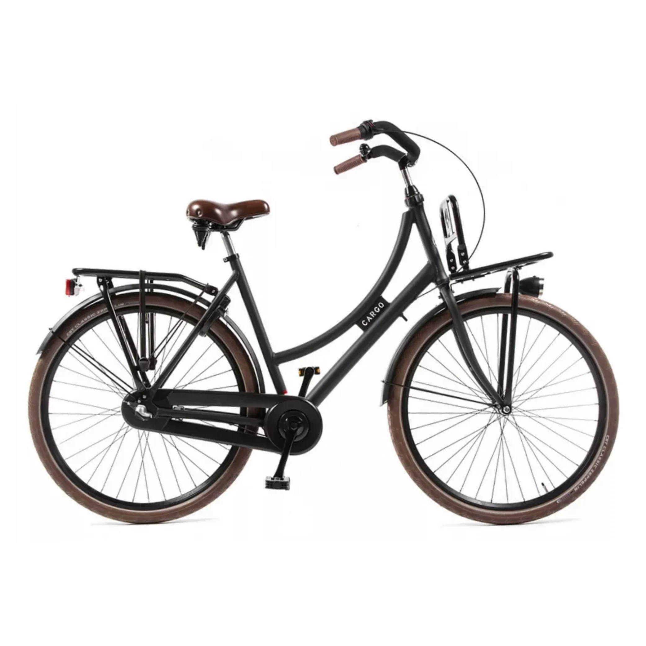 Avalon Cargo D57cm. Kleur: Mat zwart. Uitvoering: Shimano R3/remnaaf. Met oa: Aluminium frame, Stuurslot, dubbele standaard, Rodi G13 velgen, Zwarte G13 spaken, 50-622/2.0 banden, Hesling kettingkast, THUN trapas en crankstel, Axa ART slot. Made in Hol... - AE-trading