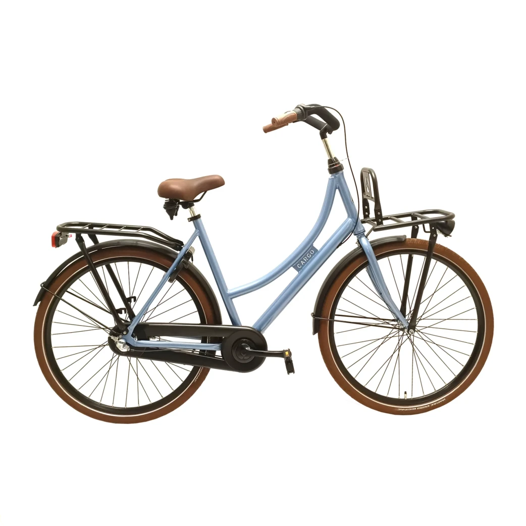 Avalon Cargo D57cm. Kleur: Ice blue. Uitvoering: Shimano R3/Remnaaf. Met oa: Aluminium frame, Stuurslot, dubbele standaard, Rodi G13 velgen, Zwarte G13 spaken, 50-622/2.0 banden, Hesling kettingkast, THUN trapas en crankstel, Axa ART slot. Made in Ho... - AE-trading