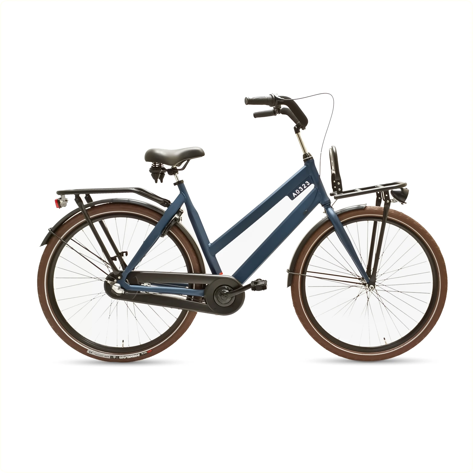Avalon Style D54cm. Kleur: mat blauw. Uitvoering: Shimano R3/Remnaaf. Met oa: Aluminium frame, Rodi G13 velgen, zwarte G13 spaken, CST banden, Hesling xcero kettingkast, THUN trapas en crankstel, alu achterdrager,ART slot, inclusief voordrager, Made i... - AE-trading