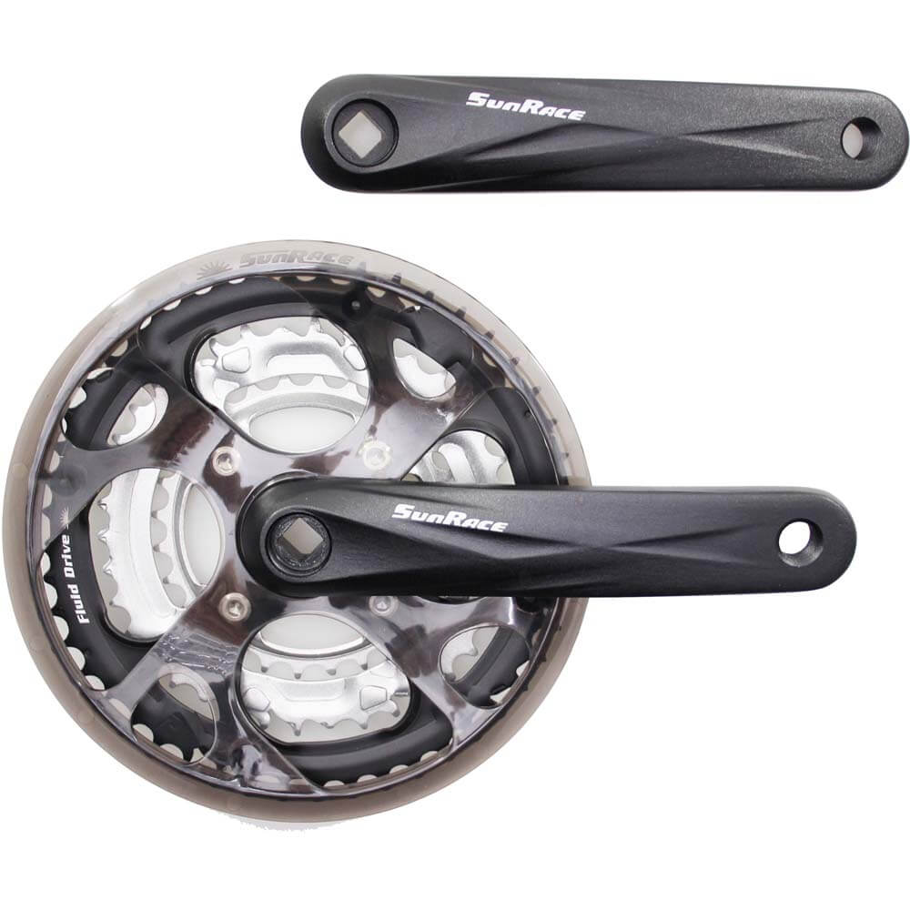 Sunrace crankstel M300 48/38/28 zwart - AE-trading