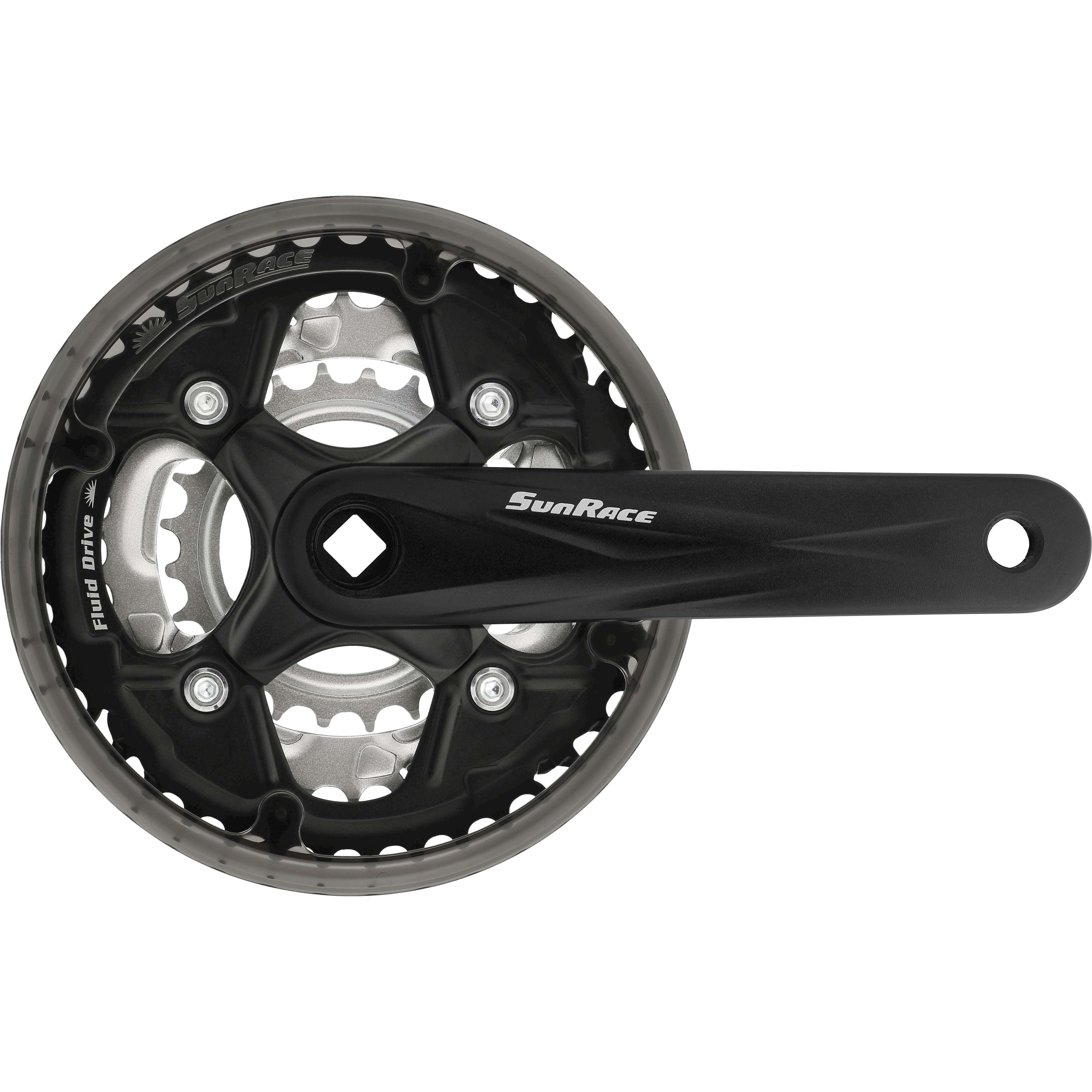 Sunrace crankstel M50 42/34/24 zwart - AE-trading