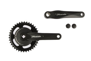 Miranda crankstel 38t Alfa 1 disc 92mm zwart - AE-trading
