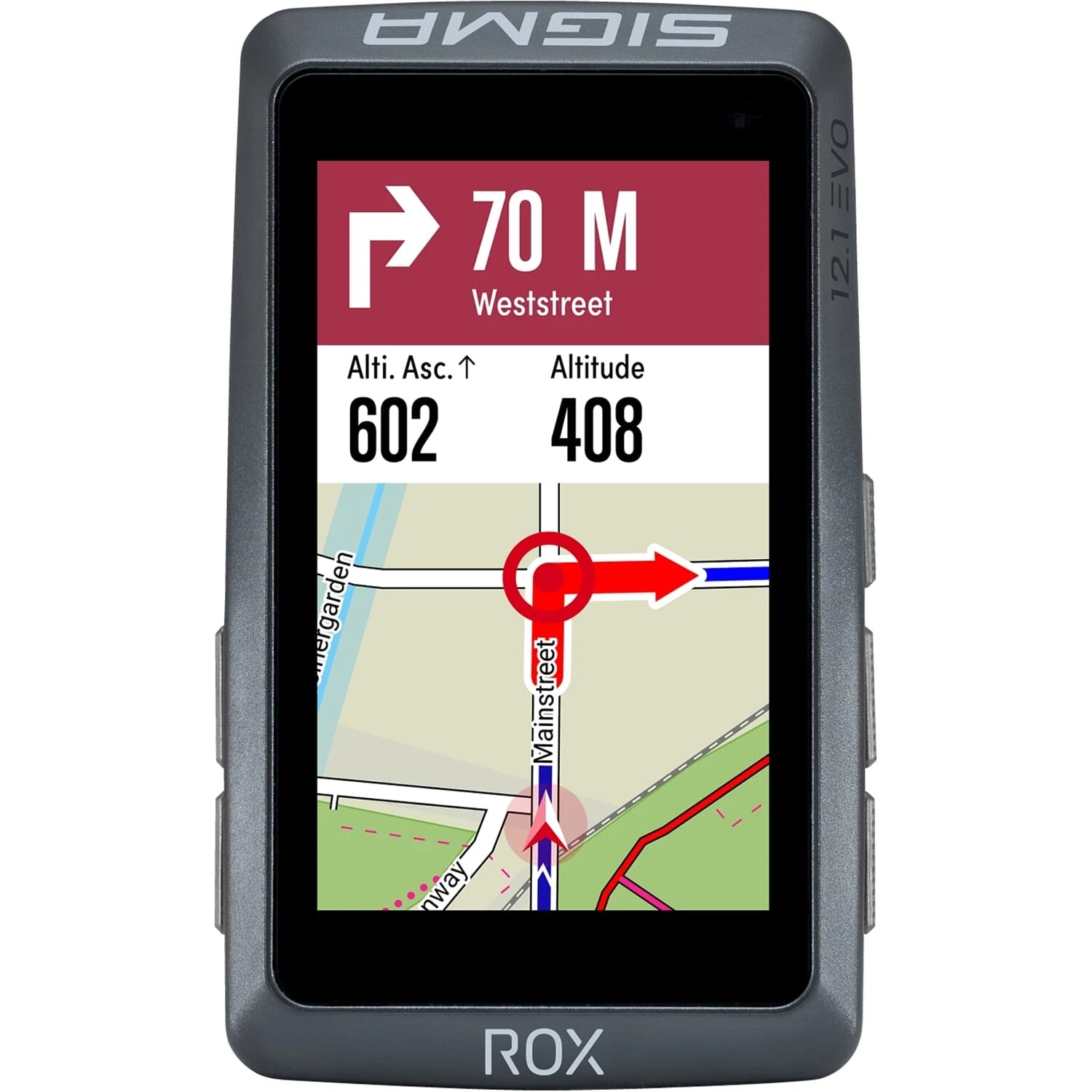 Sigma fietscomputer ROX 12.1 EVO GPS Night Gray Basic - AE-trading
