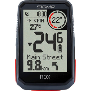 Sigma fietscomputer ROX 4.0 GPS Black HR +sensoren top moun - AE-trading