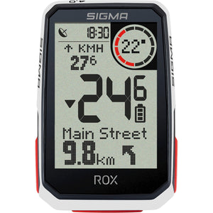 Sigma fietscomputer ROX 4.0 GPS White HR +sensoren top moun - AE-trading