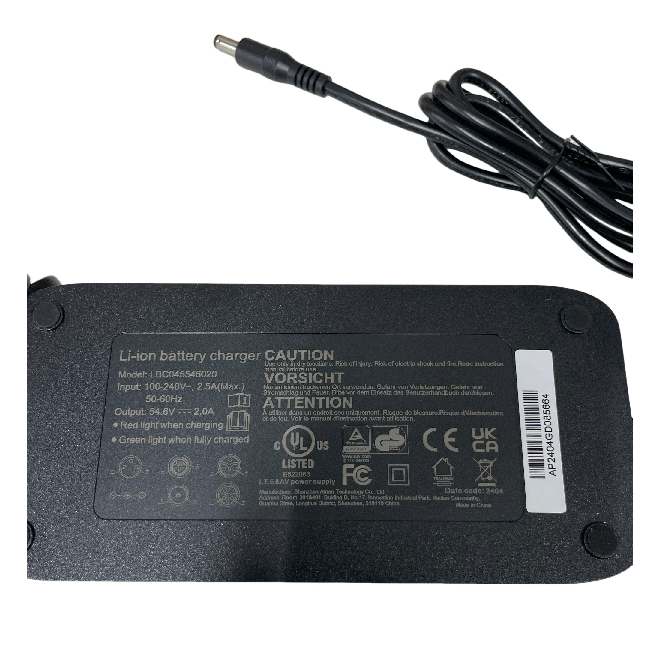 Fatbike oplader voor Engwe L20 (snel lader) Nieuwste versie - AE-trading