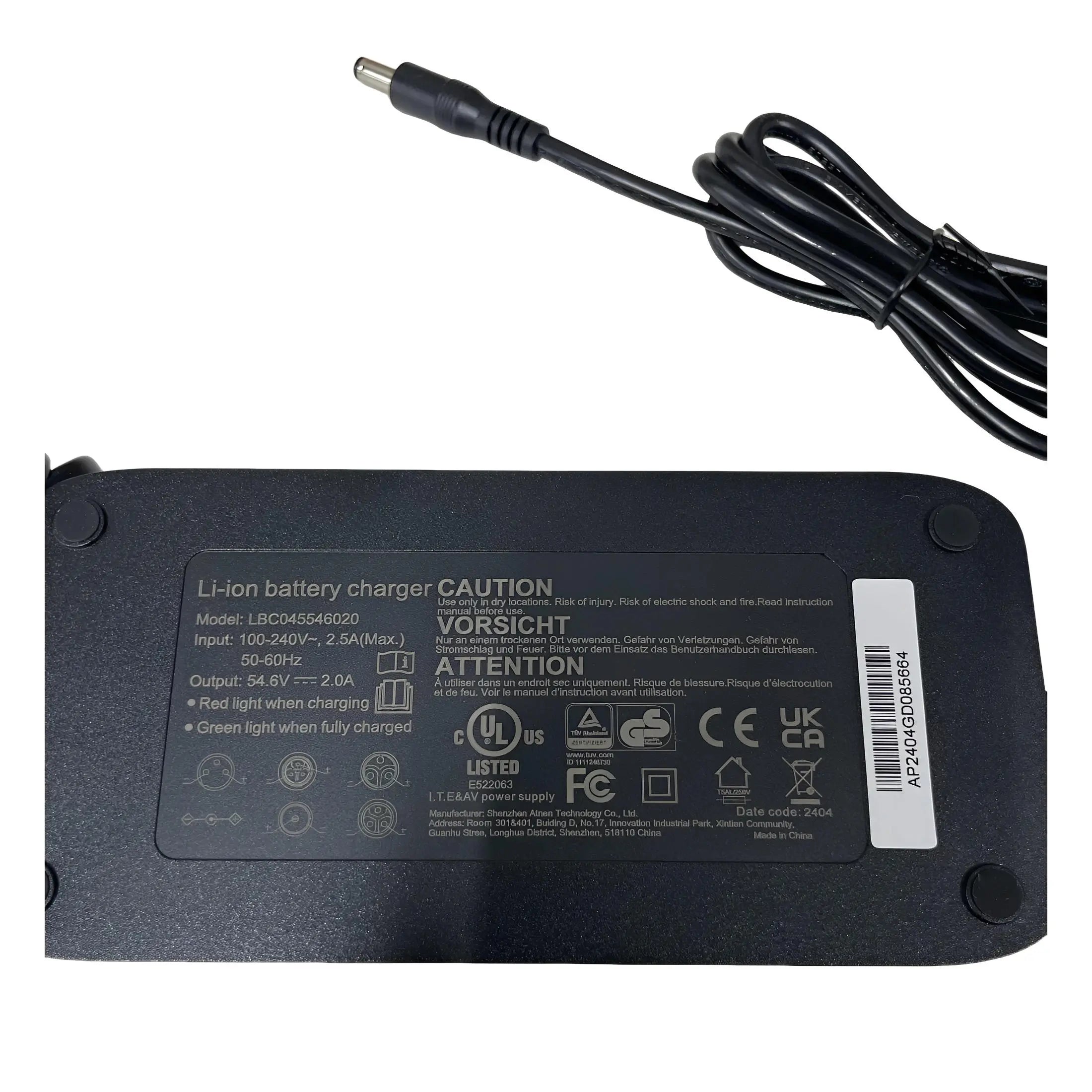 Fatbike oplader voor Engwe L20 (snellader) Nieuwste versie - AE-trading