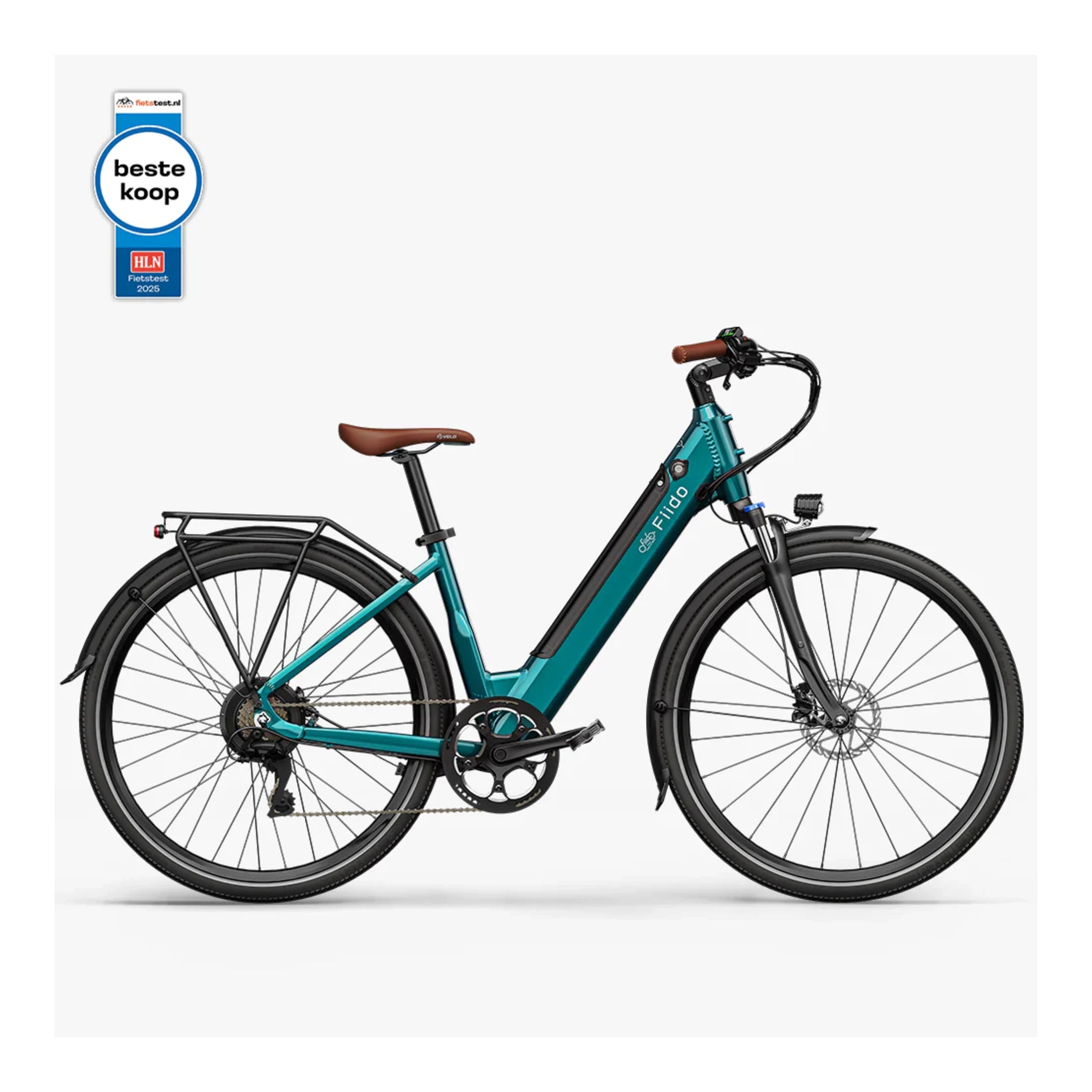 Fiido C11 Pro - Elektrische Stadsfiets - Smaragdblauw - 28 inch - Accu 499Wh (48V) - 250W (55Nm) Mivice Motor - Shimano 7 Versnellingen - Hydraulische Remmen - AE-trading