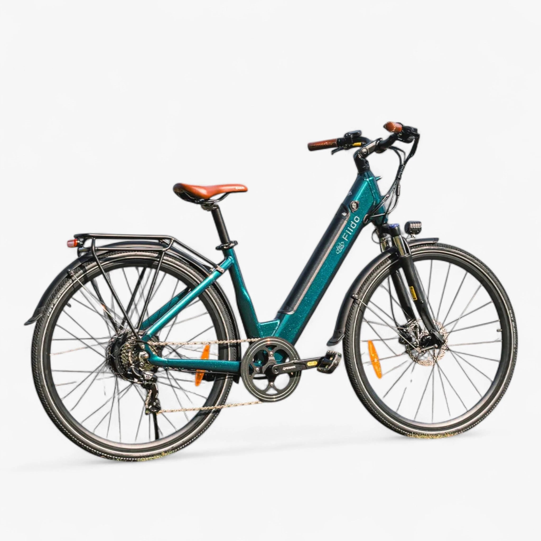 Fiido C11 Pro - Elektrische Stadsfiets - Smaragdblauw - 28 inch - Accu 499Wh (48V) - 250W (55Nm) Mivice Motor - Shimano 7 Versnellingen - Hydraulische Remmen - AE-trading