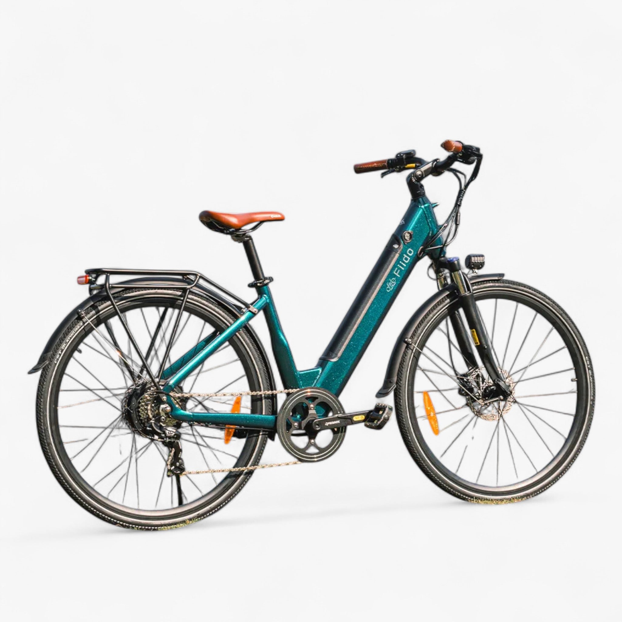 Fiido C11 Pro - Elektrische Stadsfiets - Smaragdblauw - 28 inch - Accu 499Wh (48V) - 250W (55Nm) Mivice Motor - Shimano 7 Versnellingen - Hydraulische Remmen - AE-trading
