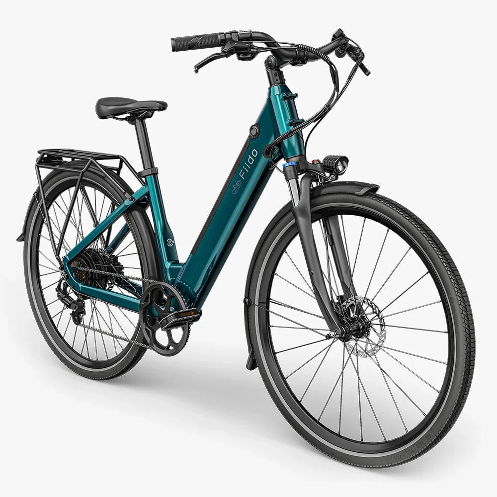 Fiido C11 - Elektrische Fiets – Smaragdblauw - 28 Inch - AE-trading