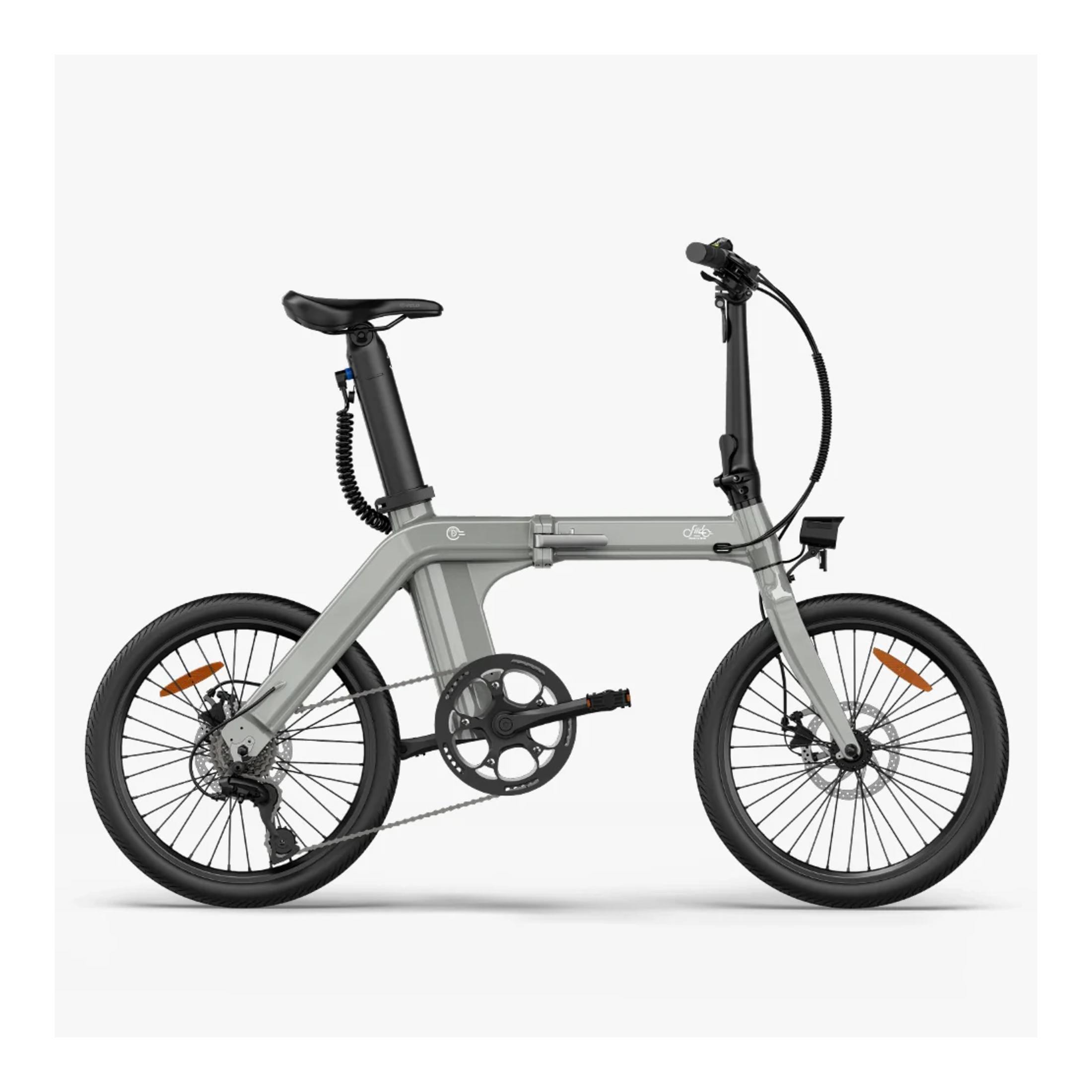 Fiido D11 2025 - Elektrische Vouwfiets - Lichtgrijs - 20 inch - Accu 417.6Wh 36V - 250W 32Nm Motor - Shimano 7 Versnellingen - Hydraulische Remmen