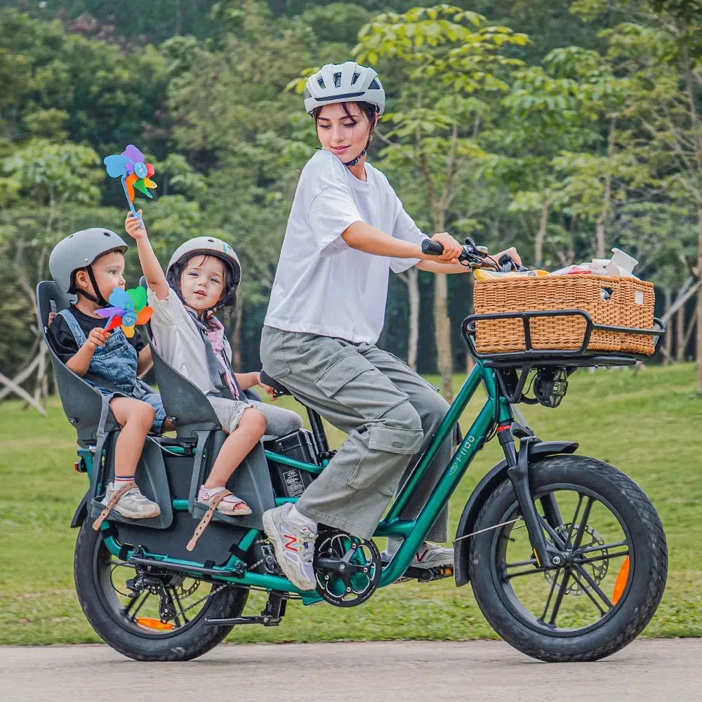 Fiido T2 2025 - Elektrische Longtail Bakfiets - Bosgroen - AE-trading