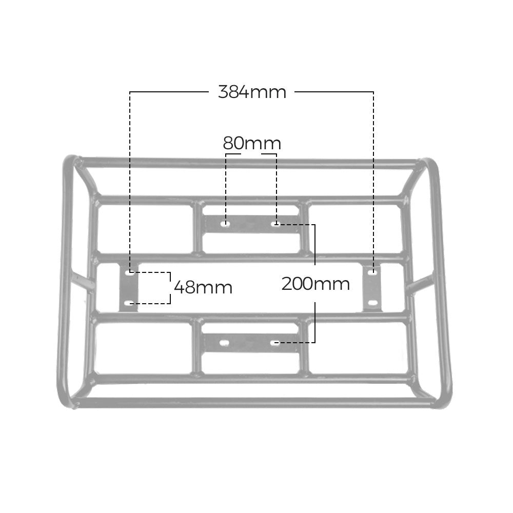 Fiido T2 Voorrek Aluminium Sterk Fietsdrager - Bagagedrager